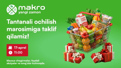 Toshkentda yangilangan Makro do‘koni ochiladi