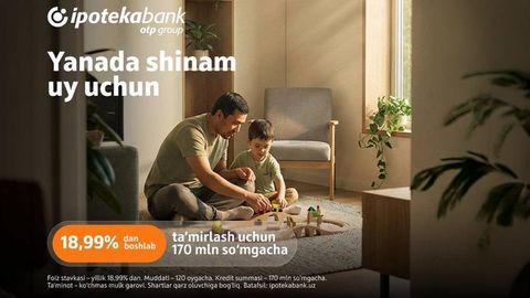 Жамғармасиз таъмир ва коммунал тўловларда тежам: Ипотека банк “Маъқул ремонт”ни ишга туширди