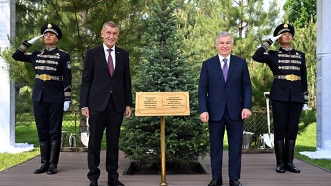 Шавкат Мирзиёев ва Андрей Бабиш биргаликда дарахт экди