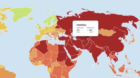 Uzbekistan rises one place to 147th in 2026 Press Freedom Index