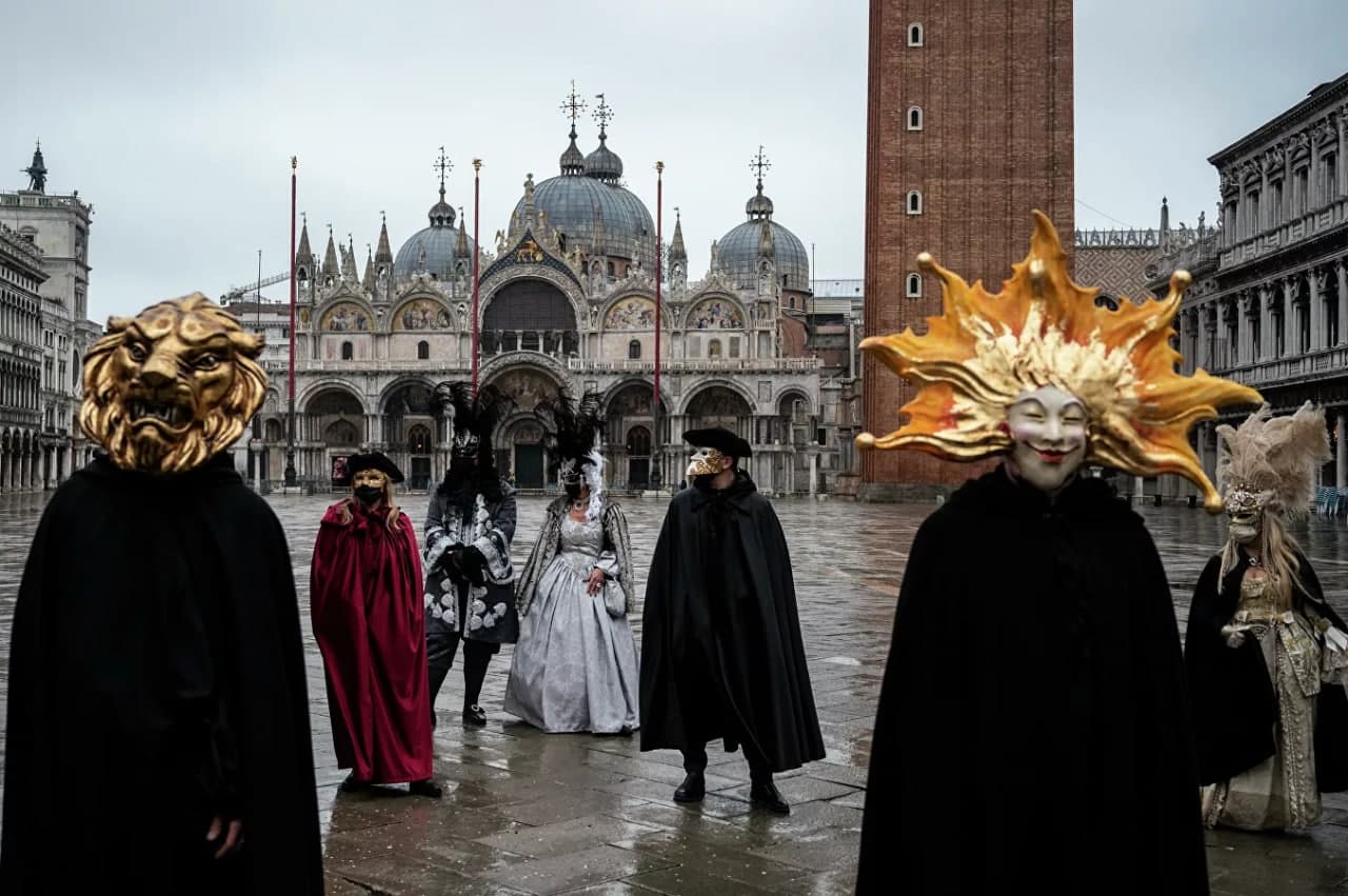Венецианский карнавал площадь Сан Марко