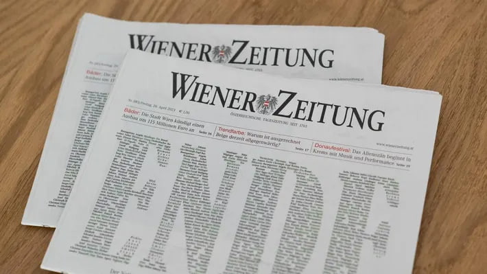 World's oldest national newspaper, Wiener Zeitung, ends daily print edition after 320 years