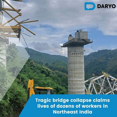 Tragic bridge collapse claims lives of dozens of workers in Northeast India