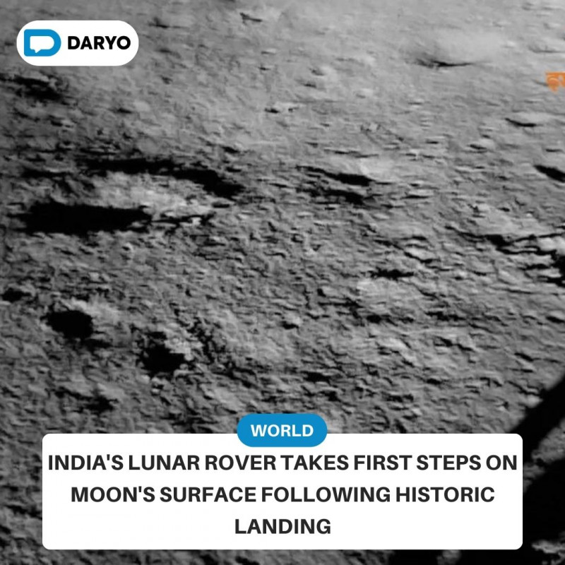 India's lunar rover takes first steps on Moon's surface following historic landing