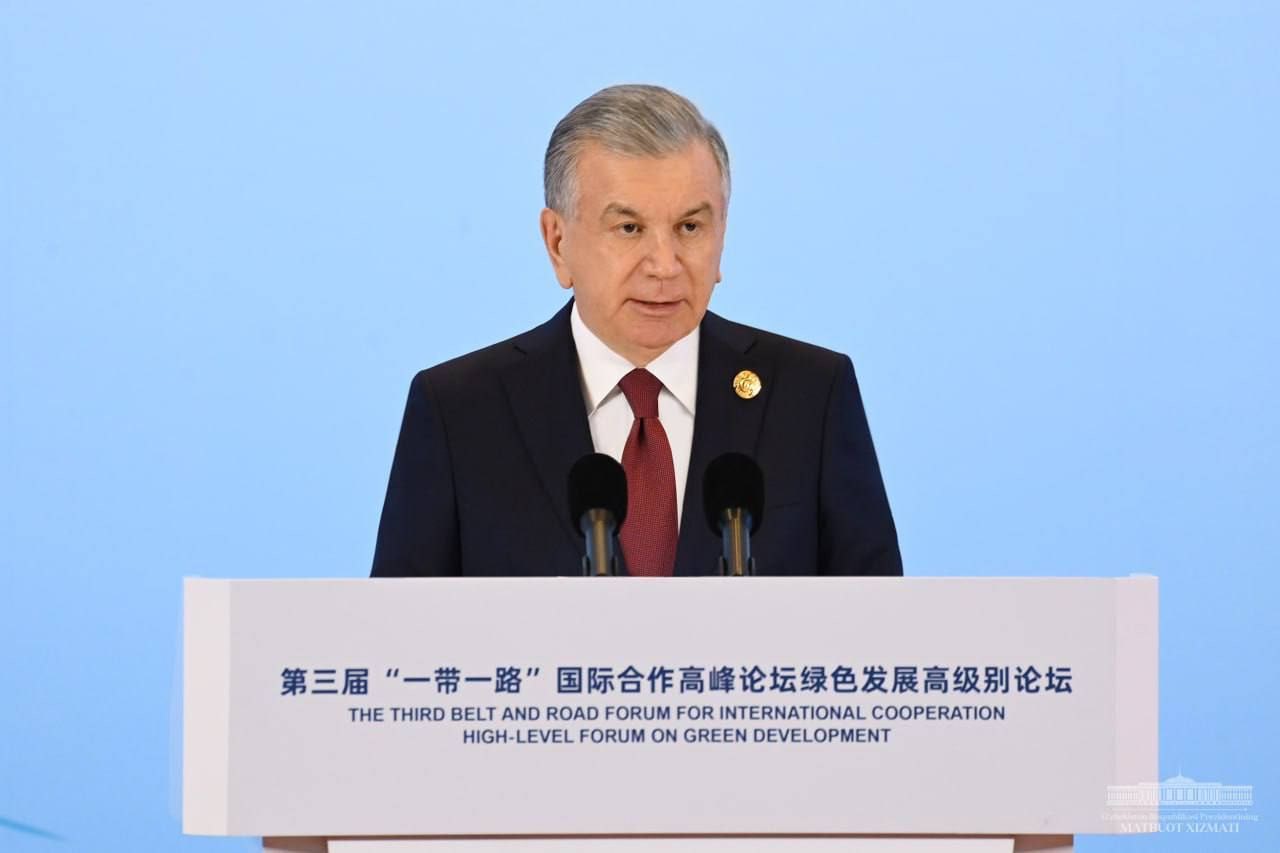 Uzbekistan president advocates 'Green Silk Road' at global 'One Place, One Road' forum 