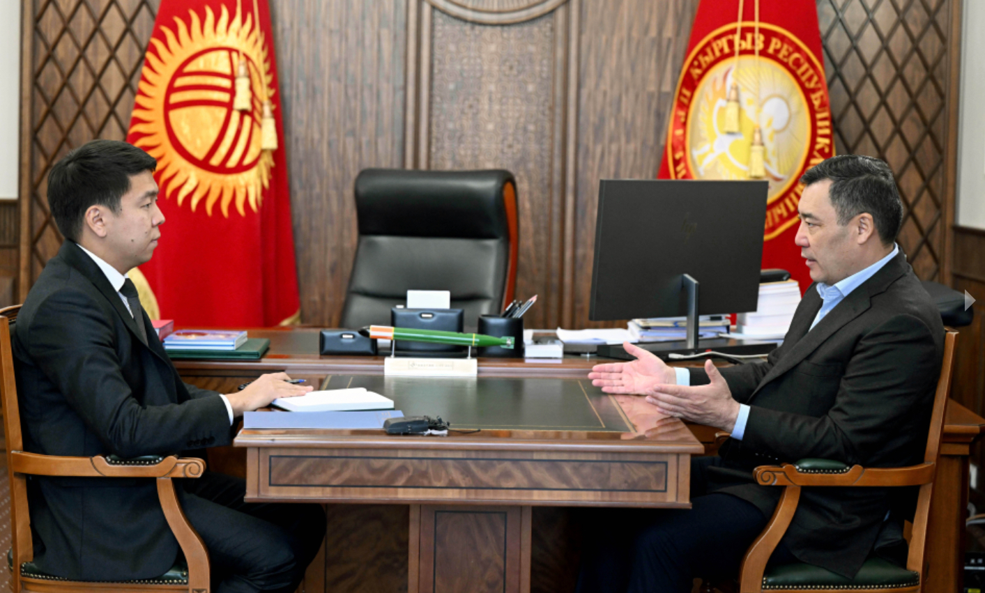 President Sadyr Japarov receives ambassador of Kyrgyzstan to Belarus Erbol Sultanbaev 