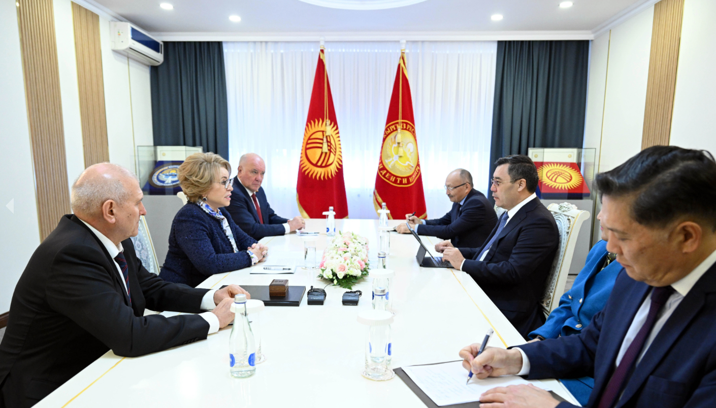 President of Kyrgyzstan Sadyr Japarov hosts Russian Federation's Federation Council Chairman Valentina Matviyenko 