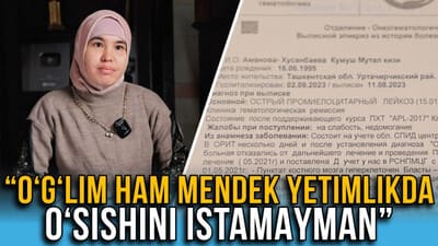 “O‘g‘lim ham mendek yetimlikda o‘sishini istamayman” — oqqonga chalingan ayol xalqdan yordam so‘ramoqda