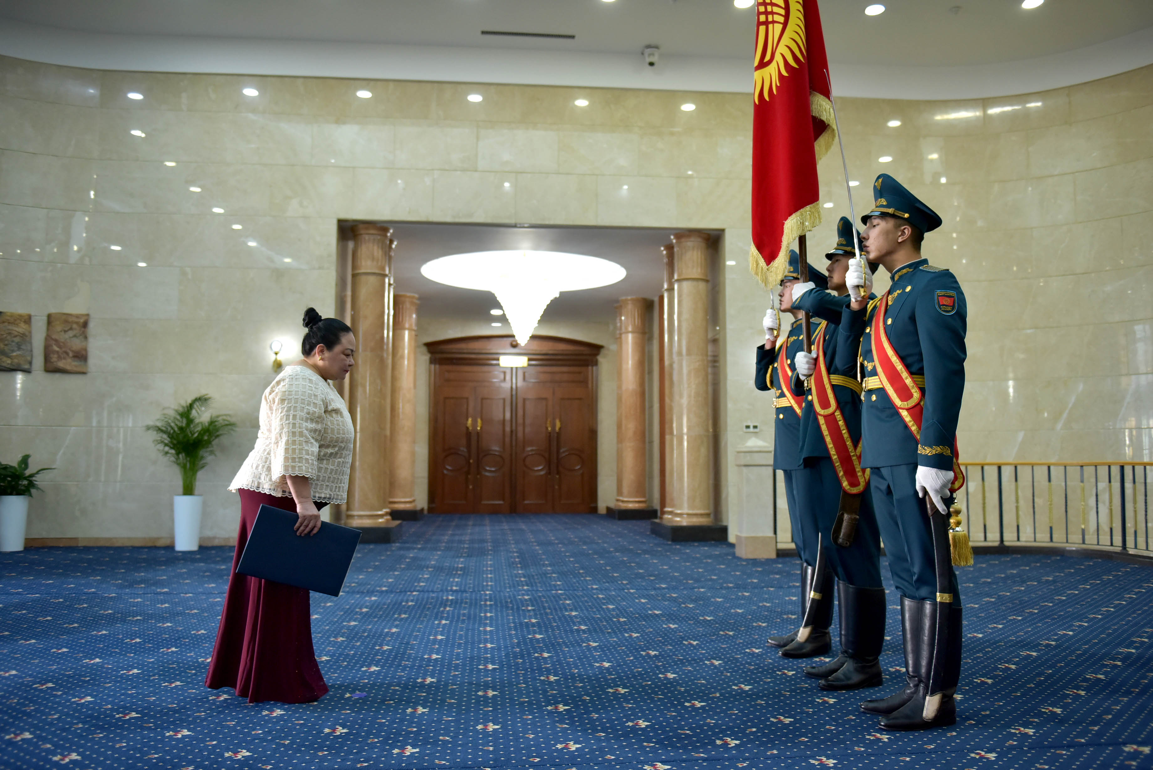 Ambassadors were greeted by a distinguished Guard of Honor
