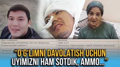 “O‘g‘limni davolatish uchun uyimizni ham sotdik, ammo...” — toshkentlik ayol 33 yoshli farzandini davolatish uchun xalqdan yordam so‘ramoqda (video)