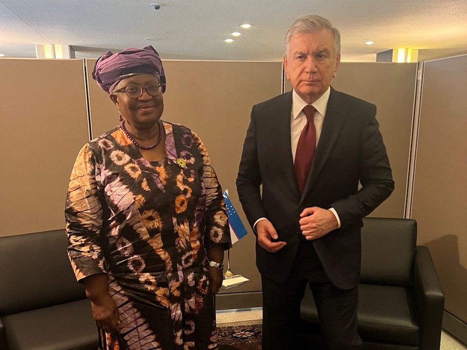 President Mirziyoyev met with WTO's Director-General Ngozi Okonjo-Iweala on the sidelines of UN General Assembly