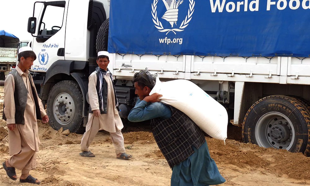 WFP delivering grain to areas in Afghanistan