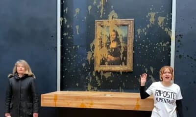 Luvrda ekofaollar “Mona Liza” kartinasiga sho‘rva sepib tashladi (video)