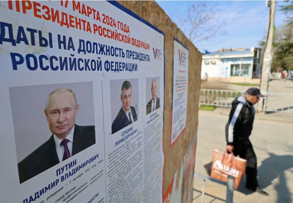 Putin secures 87.97% of votes in presidential elections, initial data shows