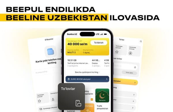 Beeline Uzbekistan Beepul to‘lov servisini digital-operator ilovasiga integratsiya qildi