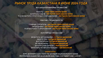 В Казахстане обнародовали наиболее высокооплачиваемые профессии — Новости  Дарё