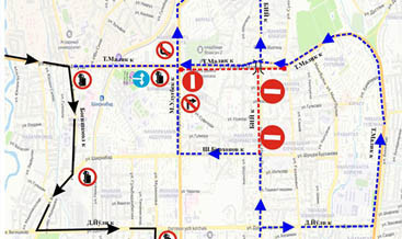 В Мирзо-Улугбекском районе Ташкента частично ограничат движение транспорта 