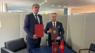 Kyrgyzstan and Montenegro sign visa exemption agreement for diplomatic passport holders