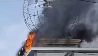 Xorazmdagi banklarning birida yong‘in chiqdi (video) 