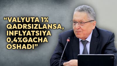 “Valyuta kursi 1 foiz qadrsizlansa, inflyatsiya 0,4 foizgacha oshishi mumkin” — Mamarizo Nurmurodov