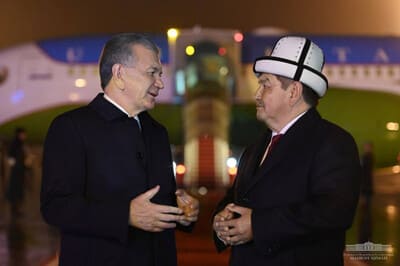 President of Uzbekistan arrives in Kyrgyzstan for OTS summit 