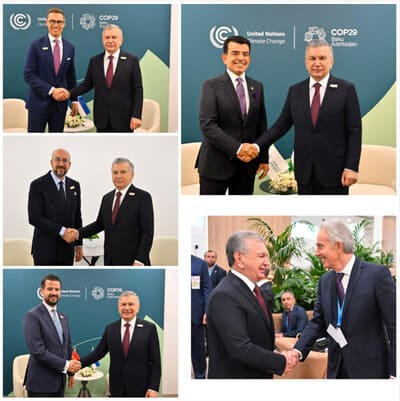 Uzbekistan’s president strengthens EU, Finnish, and global ties at COP29 in Baku 