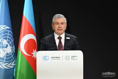 “Climate change is now emerging as a major global threat,” Uzbekistan’s president at COP29 