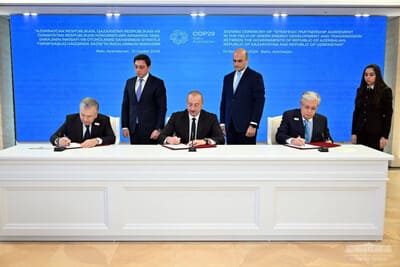 Uzbekistan, Kazakhstan, and Azerbaijan sign green energy multilateral pact at COP29