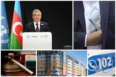 Prezidentning Bokudagi iqlim sammitida ishtiroki, faollik darajasi pasaygan uy-joy bozori, Farg‘onada pora olayotganda ushlangan korrupsiyaga qarshi kurashuvchi mansabdor: 12-noyabrning eng muhim xabarlari