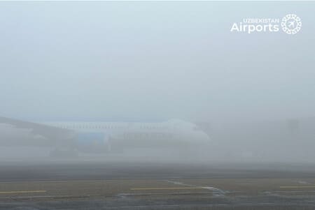 Toshkent xalqaro aeroportida qalin tuman tufayli parvozlarni qabul qilish cheklandi