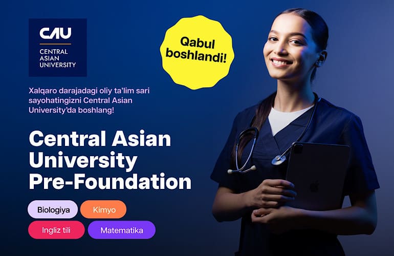 Central Asian University Prе-Foundation курслари муваффақиятли қабул сари йўл очади 