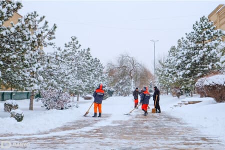 Qor, shamol, yo‘llarda yaxmalak: O‘zbekistonda hafta boshida qanday ob-havo bo‘lishi ma’lum qilindi