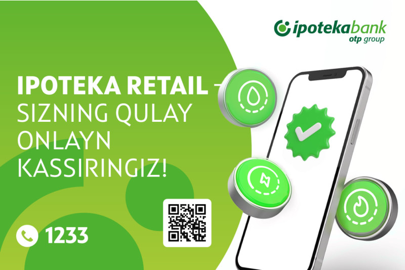 Vaqtingizni navbatlarda o‘tkazishni istamaysizmi? Ipoteka Retail mobil ilovamiz bunga oson yechim bo‘ladi