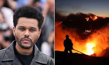 Xonanda The Weeknd Los Anjelesdagi yong‘in qurbonlariga 1 million dollar xayriya qiladi