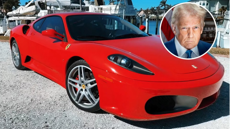 Бозордаги нархдан 5 баробар юқори: Дональд Трампнинг Ferrari F430 автомобили аукционга қўйилди (фото)