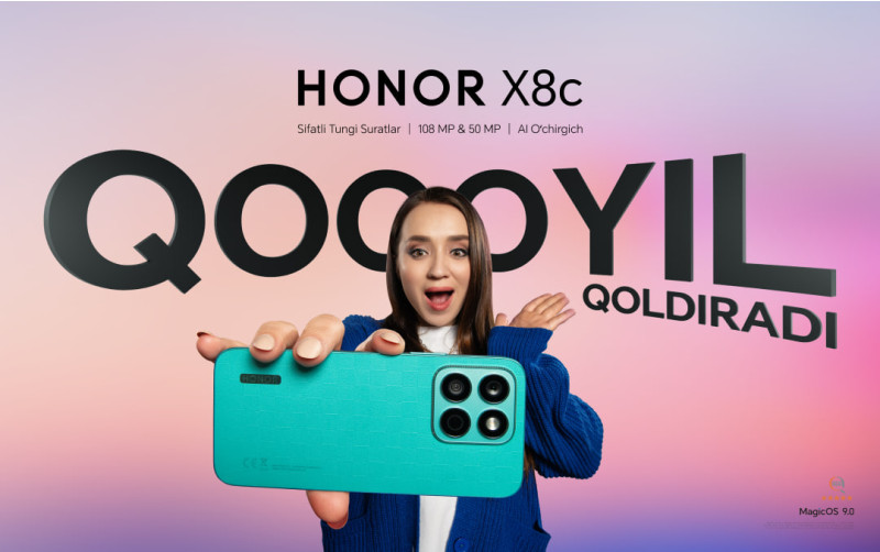 HONOR zamonaviy va kuchli HONOR X8c smartfonini taqdim etdi