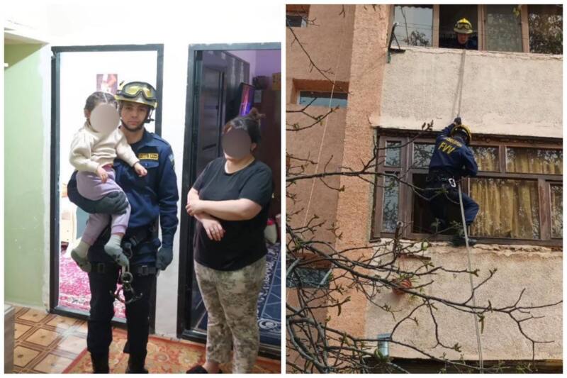 Samarqandda uy ichida qulflanib qolgan qizaloq qutqarildi