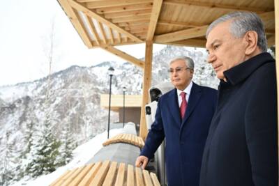 O‘zbekiston va Qozog‘iston yetakchilari “Medeu” tog‘-chang‘i klasterini borib ko‘rdi