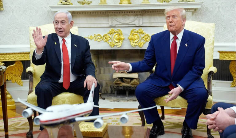 Tramp matbuot anjumanida Netanyaxuni kamsitdi — Isroil OAV 