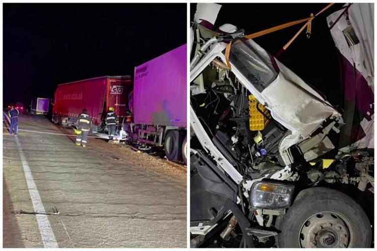 Qoraqalpog‘istonda Isuzu yuk mashinasi DAF yuk avtomobili orqasiga kelib urildi