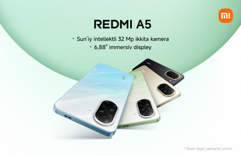 Xiaomi Redmi А5 ни тақдим этди: кучли камералар ва юқори самарадорлик янги дизайнда