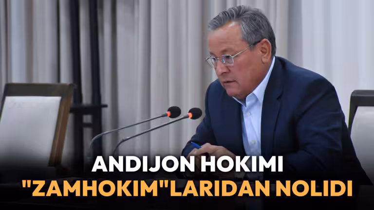 Andijon viloyati hokimi o‘rinbosarlardan maoshini “halollab olishini” so‘radi