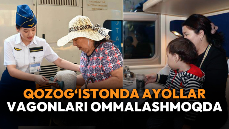 Qozog‘istonda ayollar vagonlari tobora ommalashmoqda