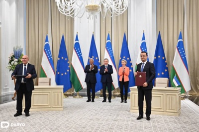 Photo story: Day 1 of Central Asia-EU summit concludes with President Mirziyoyev engaging with leaders