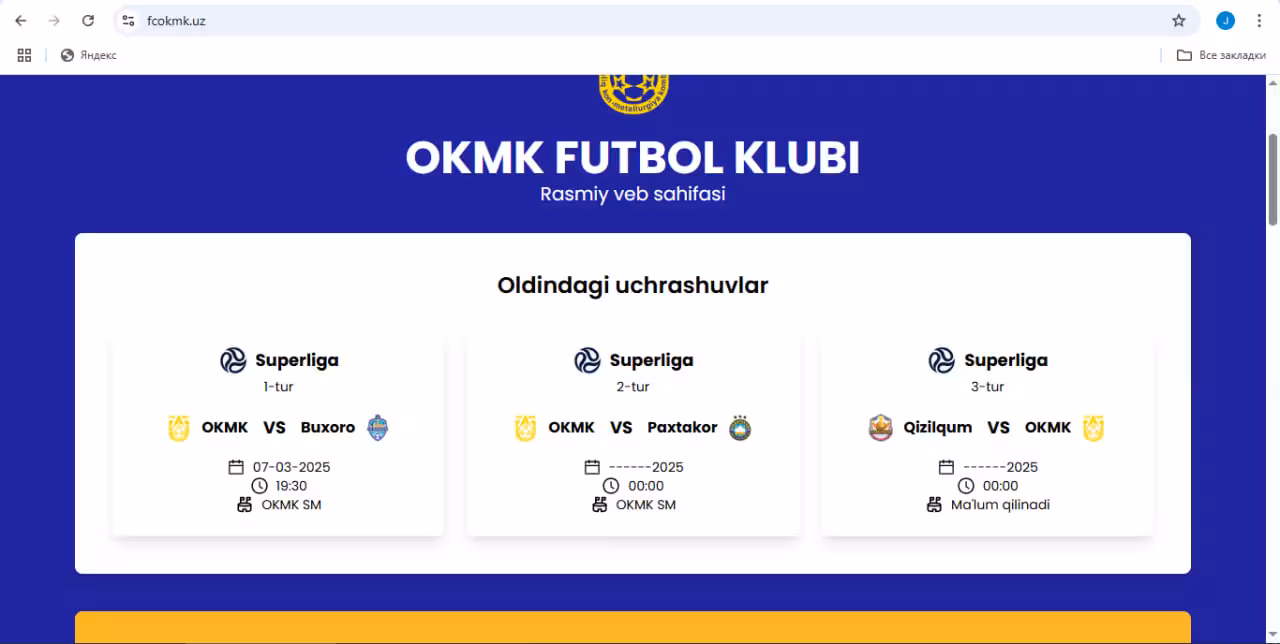 “OKMK” veb saytidan lavha