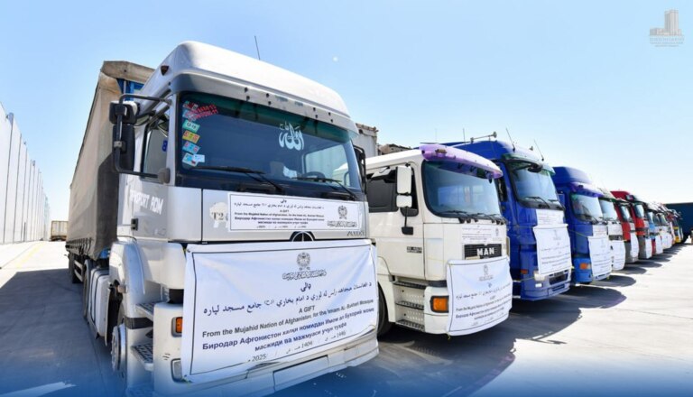 Afghanistan sends 16 truckloads of white marble to Uzbekistan  