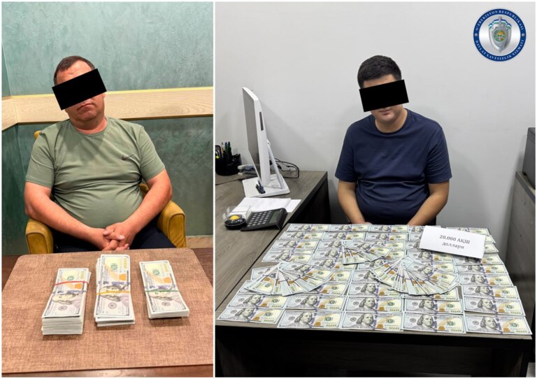Toshkent viloyatida 2 nafar ichki ishlar xodimi katta miqdorda pora bilan ushlandi