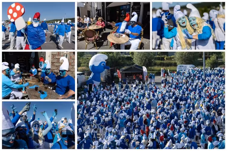 Fransiyada 3 mingdan ortiq kishi smurflar kostyumida to‘planib, jahon rekordini o‘rnatdi