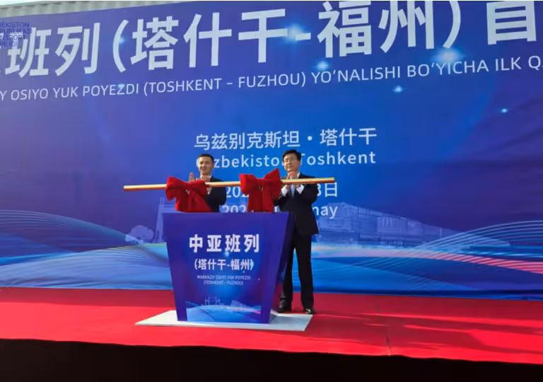 Uzbekistan, China launch Tashkent-Fuzhou block train service to boost connectivity 