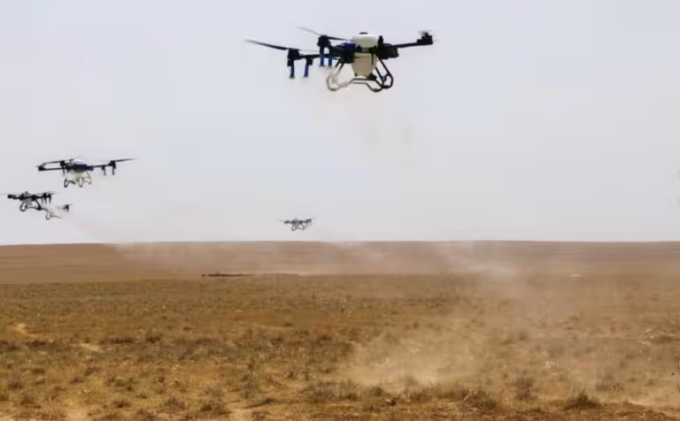 Kazakhstan uses drones to tackle rising locust threat  